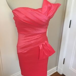 Strapless Stretch Semi-formal Cocktail Dress Wedding Guest